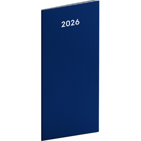 Diář 2026 měsíční modrý