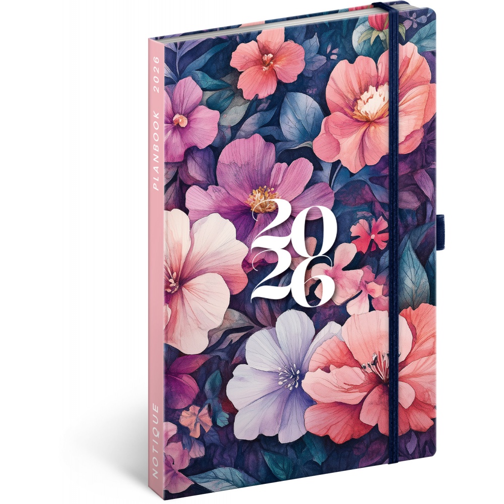 Planbook diář notes Kytice 2026 Planbook diář notes Kytice 2026