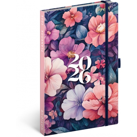 Planbook diář notes Kytice 2026