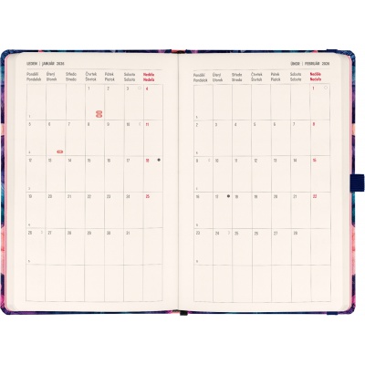 Planbook diář notes Kytice 2026
