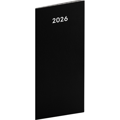 Diář 2026 měsíční černý