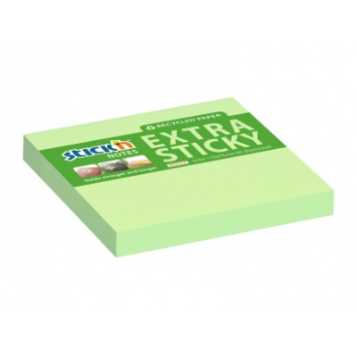 Lepící bloček 76x76 Stick´n EXTRA pastelově zelený