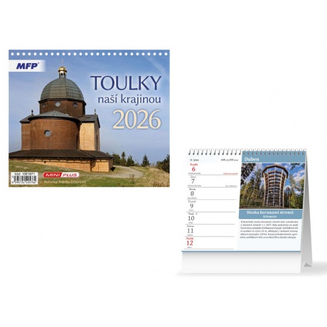 Stolní kalendář 2026 mini Toulky naší krajinou