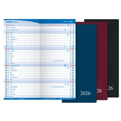 Diář 2026 M101 PVC měsíční