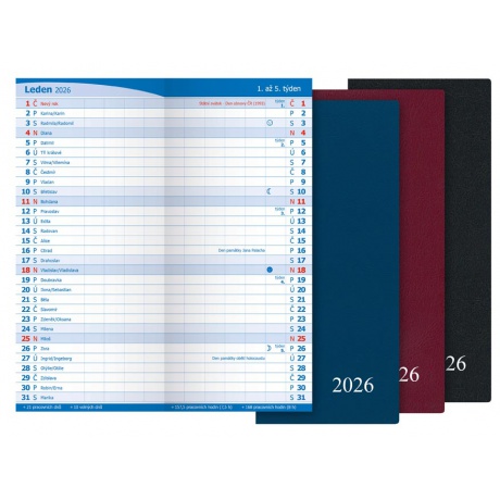 Diář 2026 M101 PVC měsíční