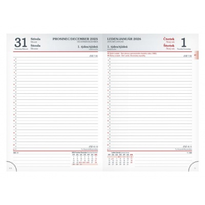 Diář 2026 D801 denní Modrý