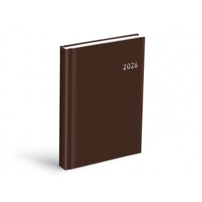 Diář 2026 D801 denní Hnědý