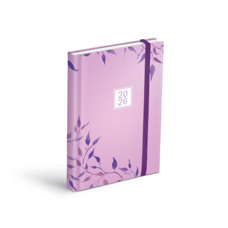 Diář 2026 D801 denní Lístky s gumičkou