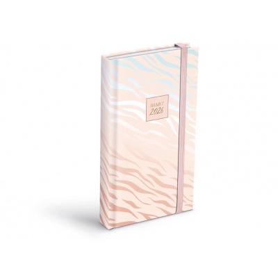 Diář 2026 D802 denní Zebra s gumičkou