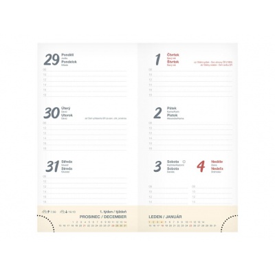 Diář 2026 T806 týdenní Květ s gumičkou