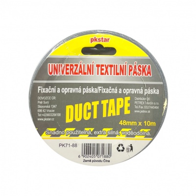 Lepící páska textilní 48mmx10m stříbrná