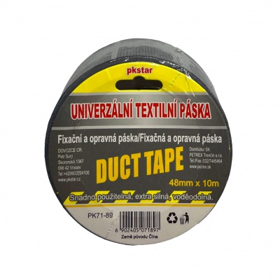 Lepící páska textilní 48mmx10m černá