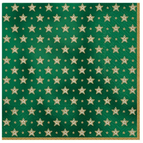 Ubrousky 3 vrstvé 33x33cm vánoční hvězdičky, 20ks