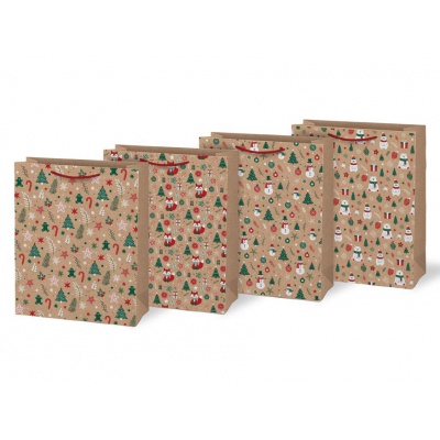 Taška dárková vánoční L LUX KRAFT