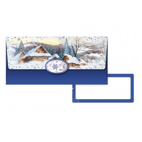 Obálka na peníze Domečky