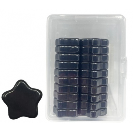 Magnety dekorační černé hvězdy, 20 ks
