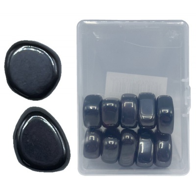 Magnety dekorační černé kamínky, 10ks