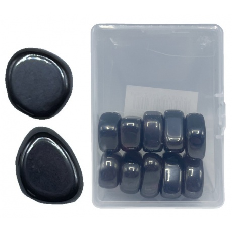 Magnety dekorační černé kamínky, 10ks