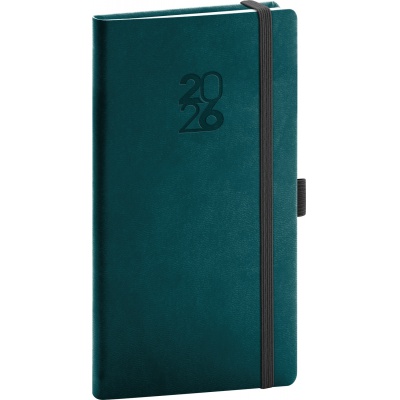 Kapesní diář 2026 Aprint top petrolejový