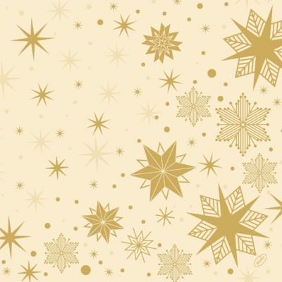 Ubrousky vánoční DUNI 40x40cm Stargazing Cream, 60ks