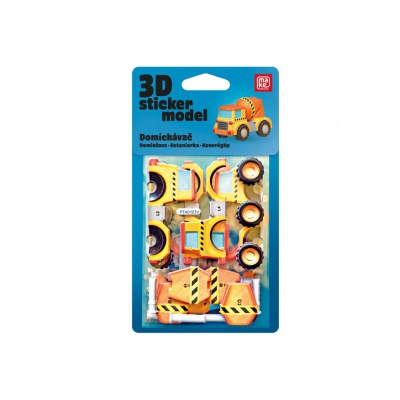 3D samolepkový model Stavební stroje