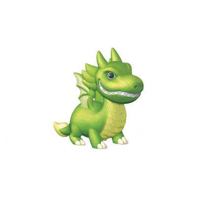 3D samolepkový model Zelený drak