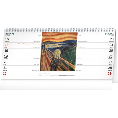 Stolní kalendář 2026 14denní Umění