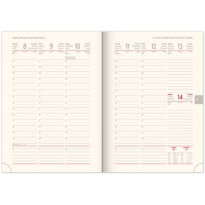 Diář 2026 Týdenní Essenza káva