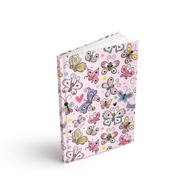 Záznamová kniha A6 linka Motýlci
