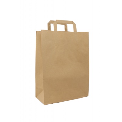 Taška papírová 22x10x28cm hnědá