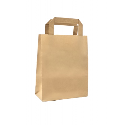 Taška papírová 18x8x22cm hnědá, 50ks