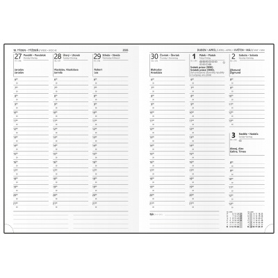 Diář 2026 A4 týdenní Balacron modrý