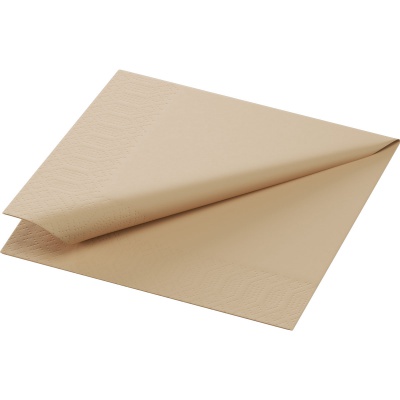 Ubrousky 3 vrstvé DUNI 33x33cm světle hnědé, 20ks