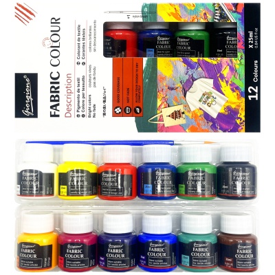 Barvy na textil sada 12x25ml