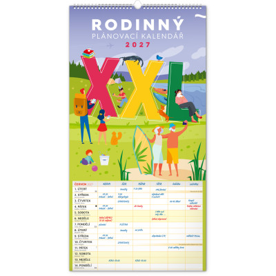 Nástěnný kalendář rodinný plánovací XXL 2027