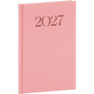 Diář 2027 Týdenní A5 Biella růžový