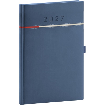 Diář 2027 Týdenní A5 Tomy modročervený