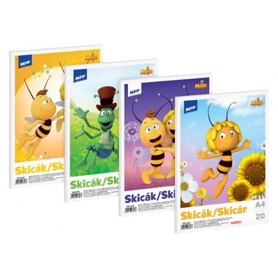 Skicák A4 Včelka Mája, 20 listů
