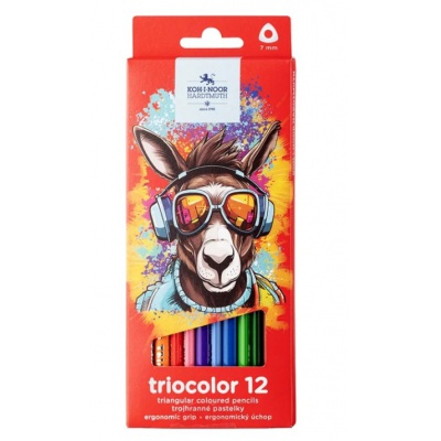 Pastelky trojhranné 3132 TRIOCOLOR 12ks Koh-i-noor
