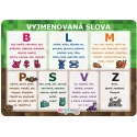 Tabulka A4 Vyjmenovaná slova a slovní druhy Playworld