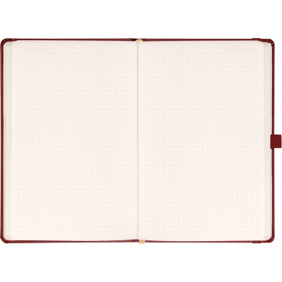 NOTIQUE Notes Vínový s gumkou, tečkovaný