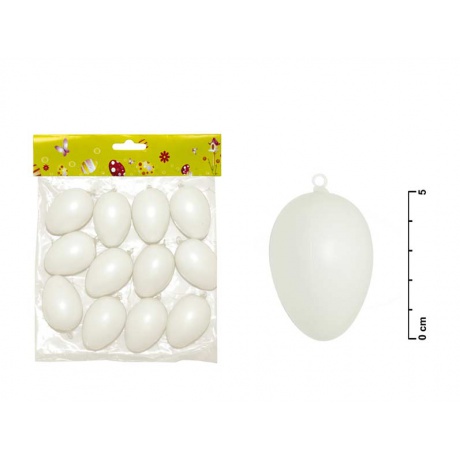 Vajíčka 6cm na zavěšení bílé,12ks